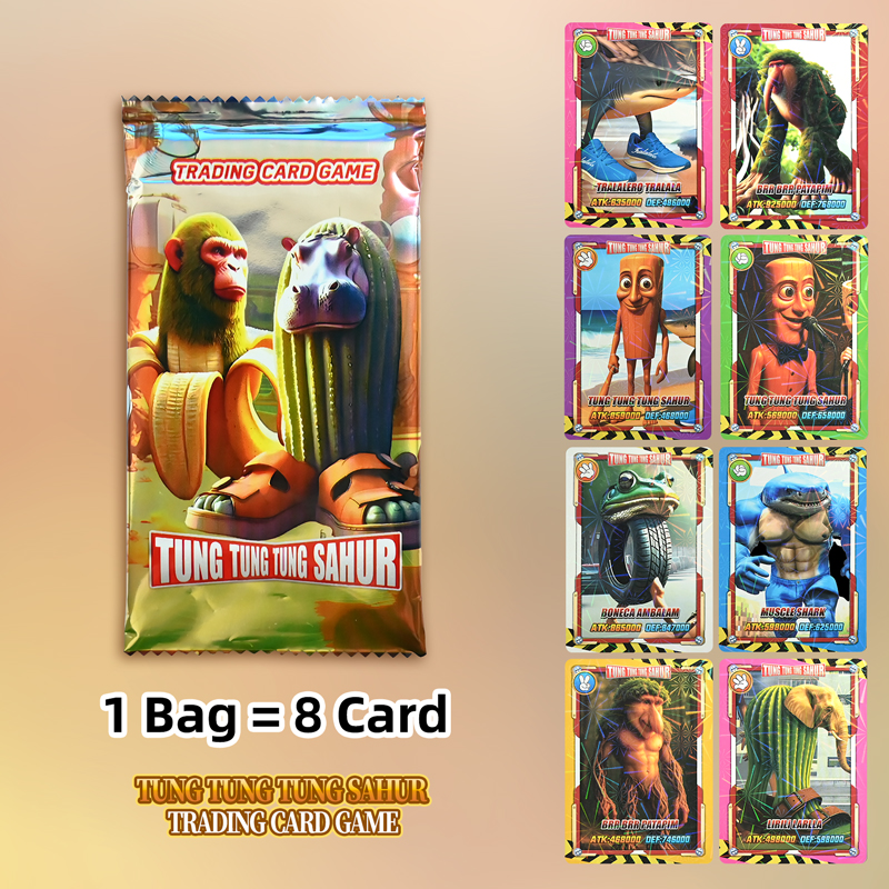 Board Games - Italian Brainrot Collectible Card 8/288Pcs Tungtungtung