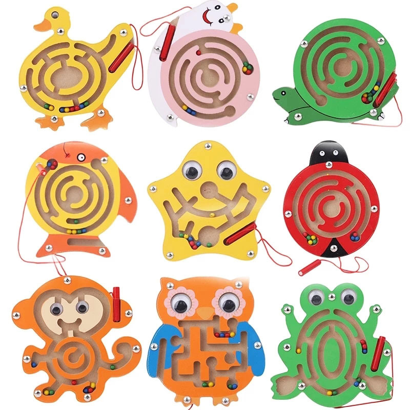 Board Game Qwirkle - Children Magnetic Maze Toy Kids Wooden