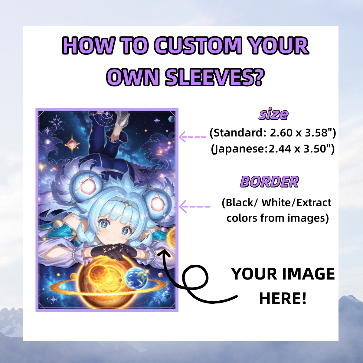 Board Game Card - Custom 62x89/66x91mm Holographic/Matte/Glossy Custom Anime Card
