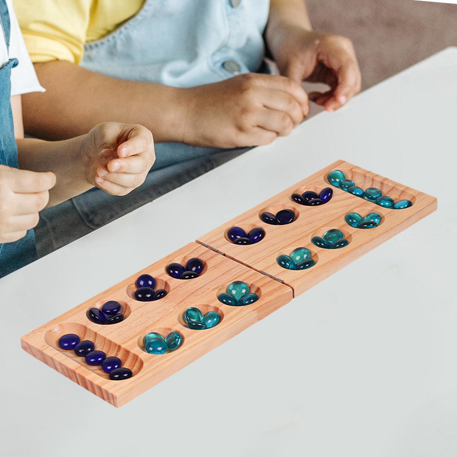 Board Game Dixit - Wood 48 Beads Mancala Board Game,Party