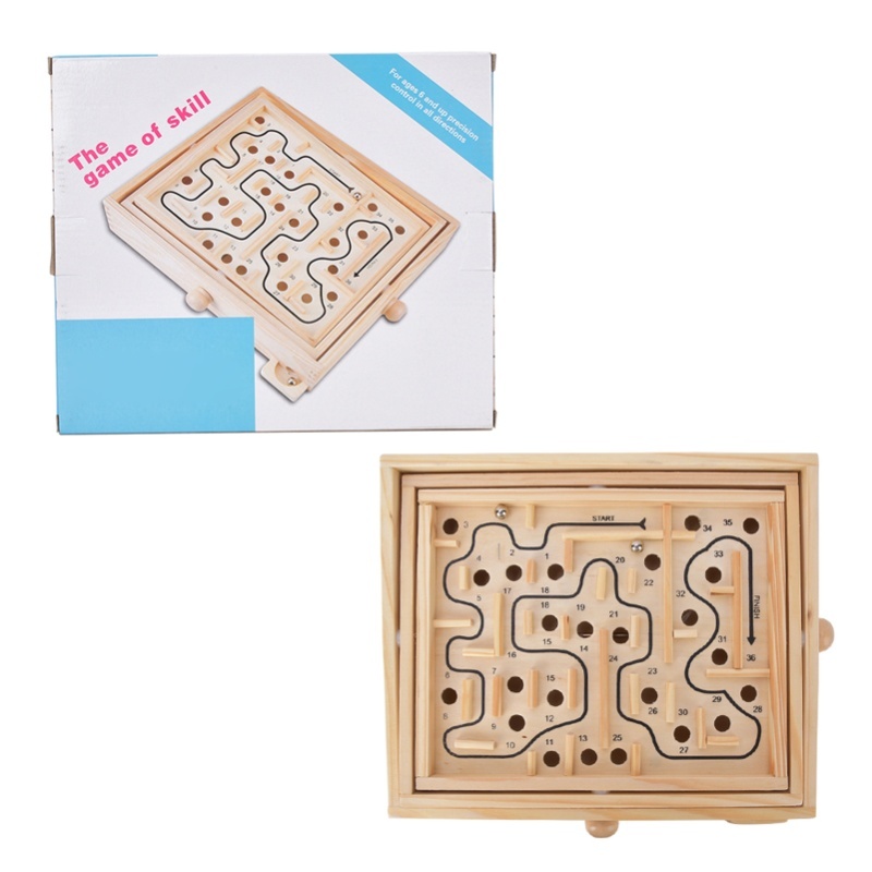 Board Game Qwirkle - Adult Kid Wooden Educational Maze Brain