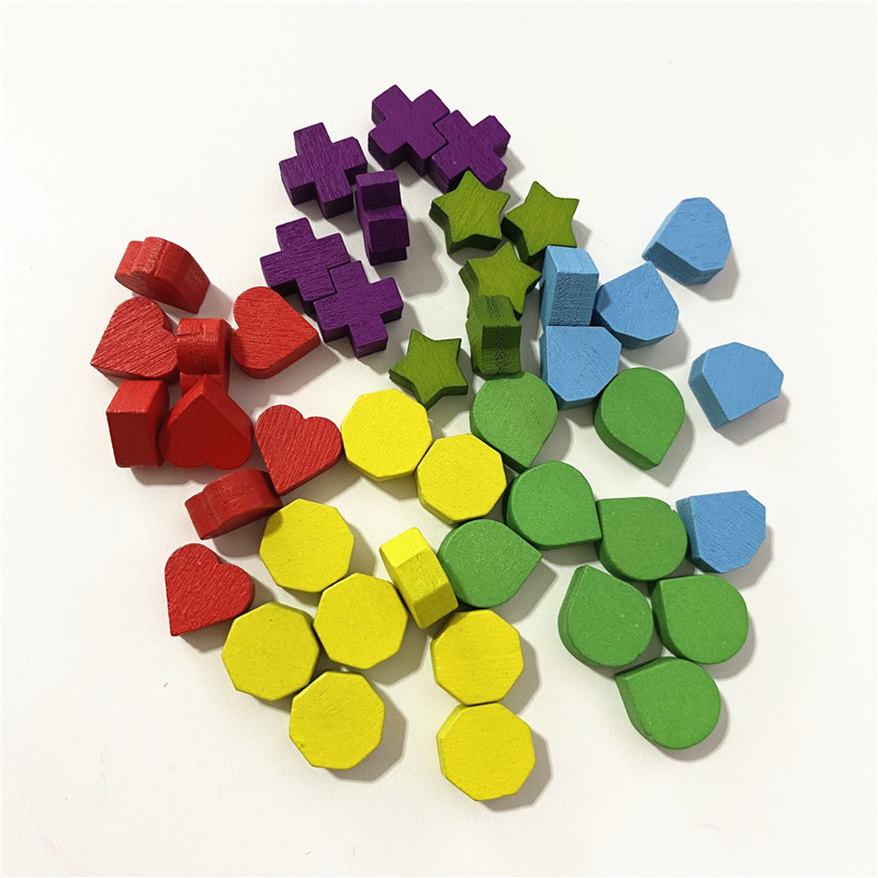 Board Game Dixit - 40Pcs 10mm Red Heart Shape Blue