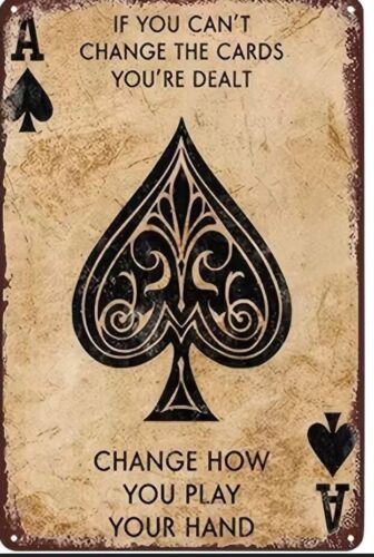 ACE OF SPADE. METAL TIN SIGN I – Board Game Card recenzja i cena
