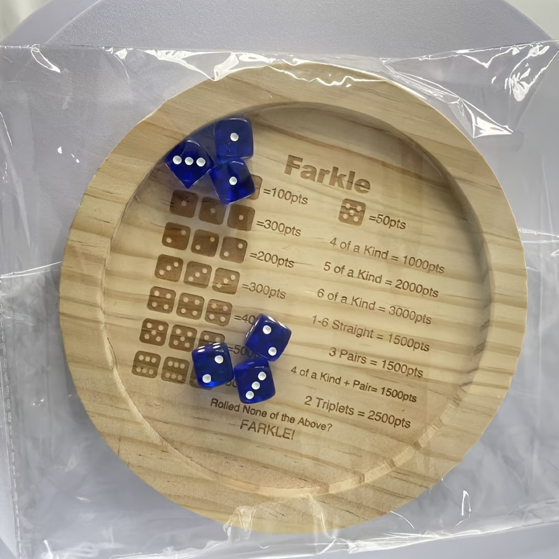 1 Wooden Farkle Dice Tray with – Board Games recenzja i cena