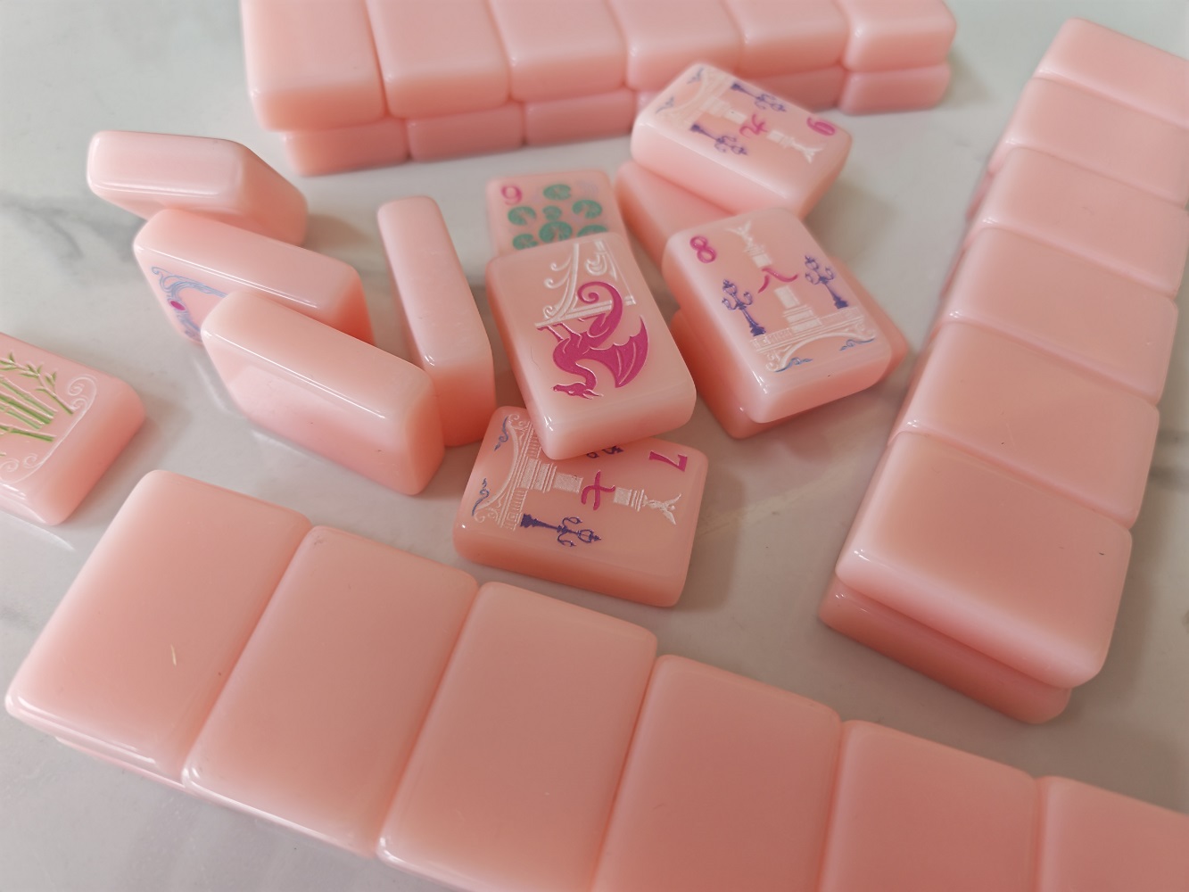 2026 Hot New Pink Acrylic Amer – Board Game Mahjong recenzja i cena