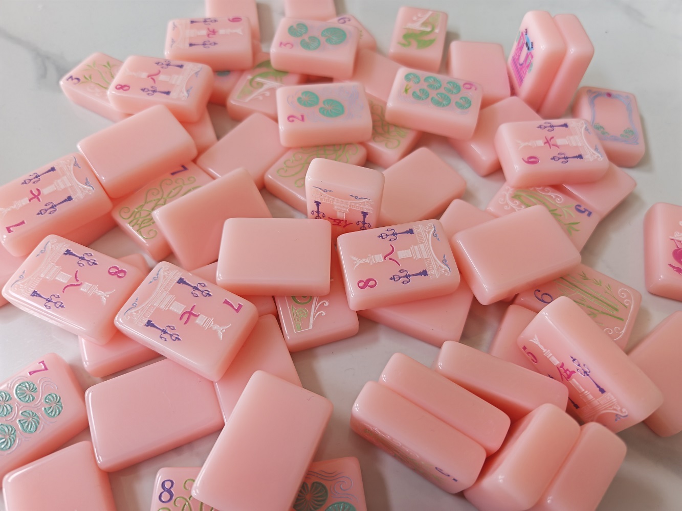 2026 Hot New Pink Acrylic Amer – Board Game Mahjong recenzja i cena