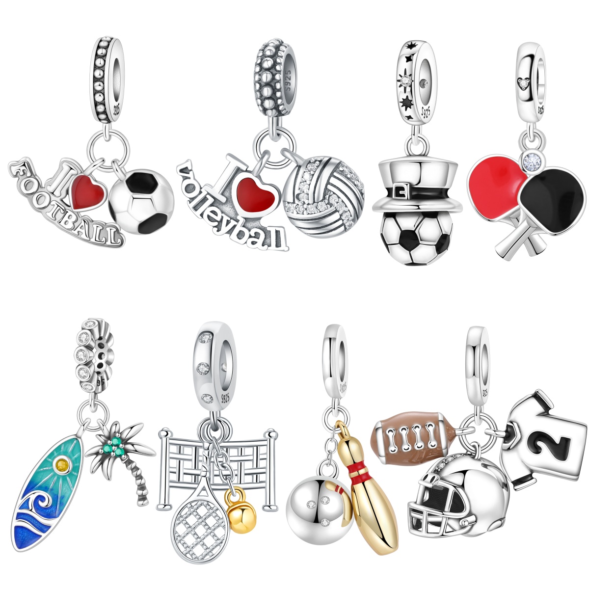 MISEFF S925 Sterling Silver Ch – Board Game Football recenzja i cena